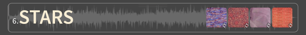 A song with a waveform graphic filling the frame
