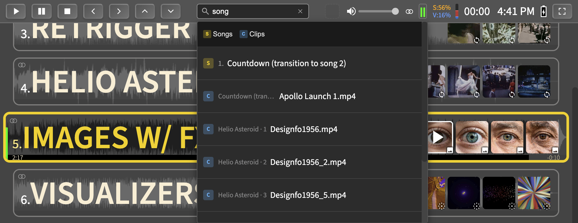 Find box with search results