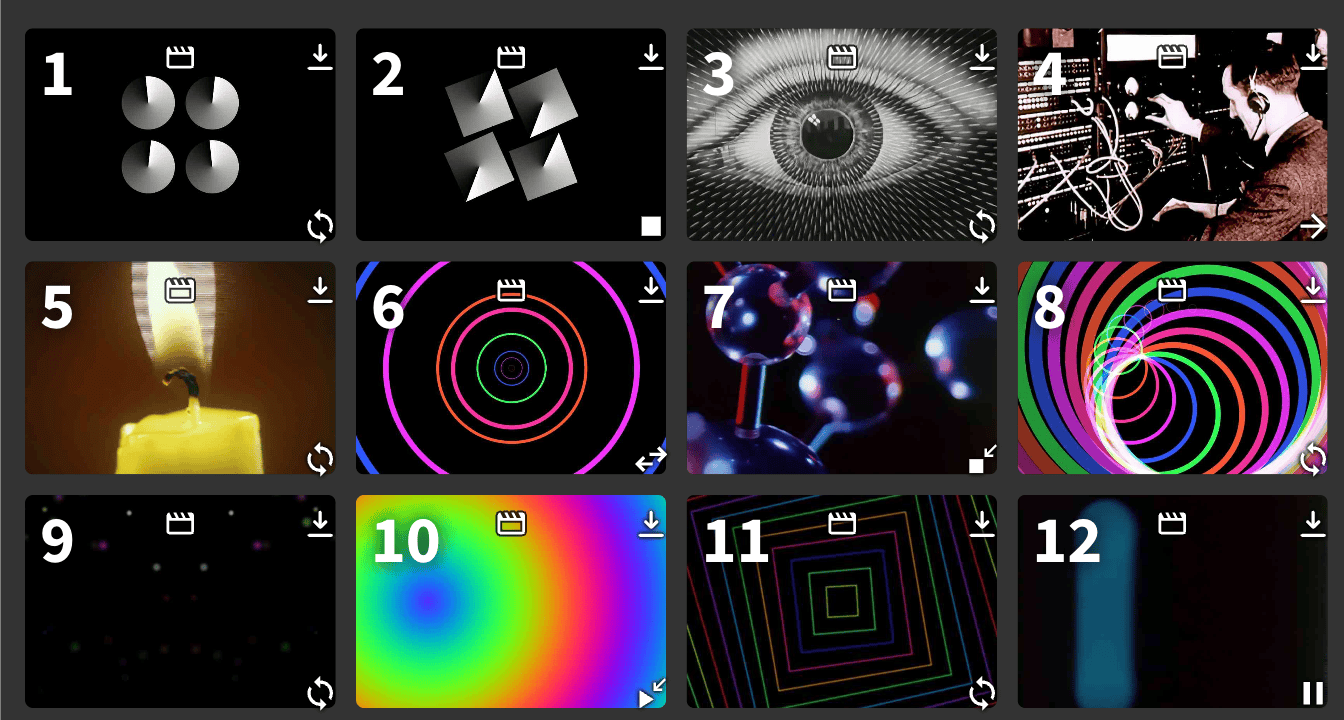 Clip thumbnails in the Preview showing the end behavior icons
