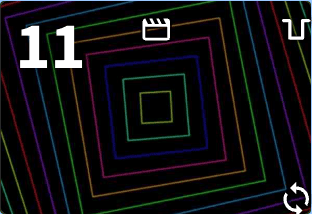 A Clip thumbnail with its Launch Mode indicator
