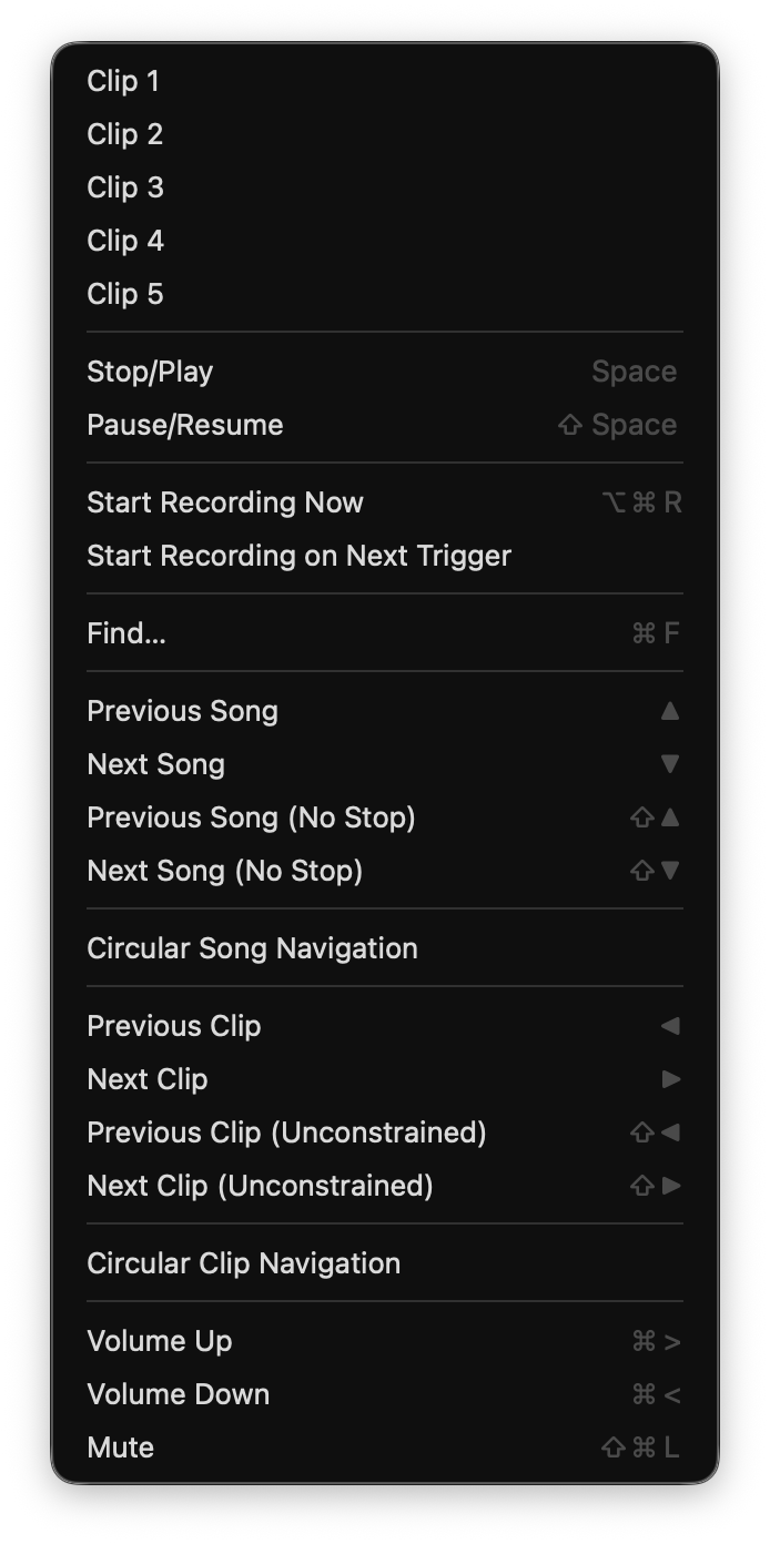 Play Menu